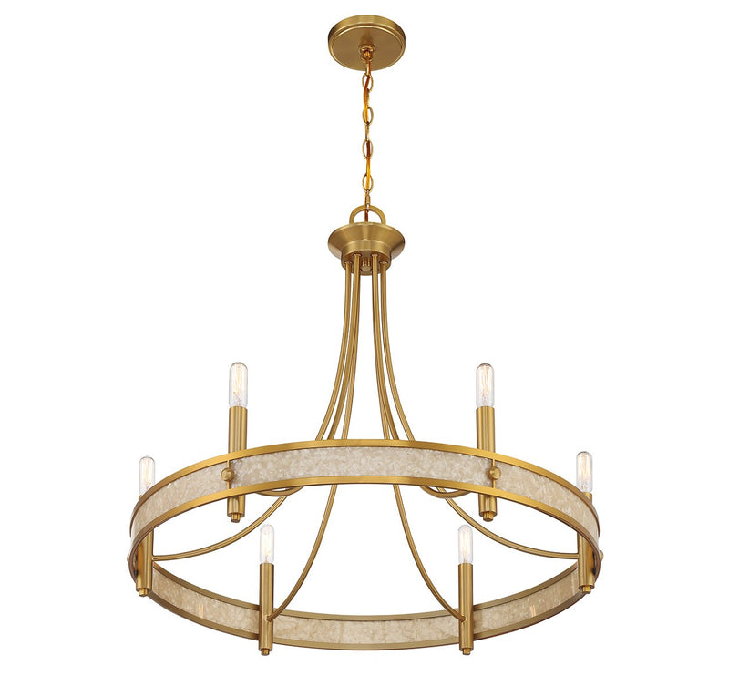 Savoy House 1-2053-6-322 Six Light Chandelier, Warm Brass (4)
