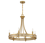 Savoy House 1-2053-6-322 Six Light Chandelier, Warm Brass (5)