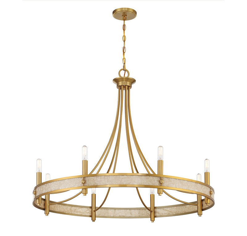 Savoy House 1-2054-8-322 Eight Light Chandelier, Warm Brass (3)
