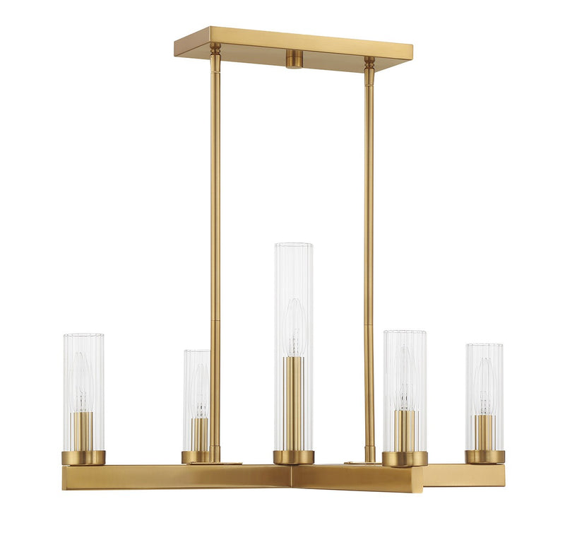 Savoy House 1-2634-5-322 Five Light Chandelier, Warm Brass (2)