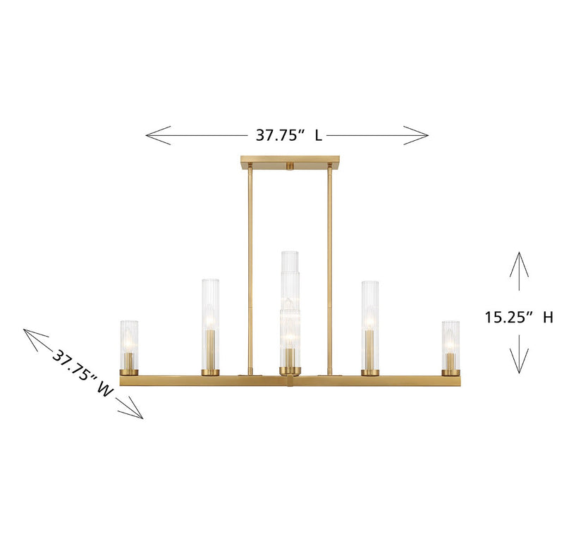 Savoy House 1-2635-9-322 Nine Light Chandelier, Warm Brass (6)