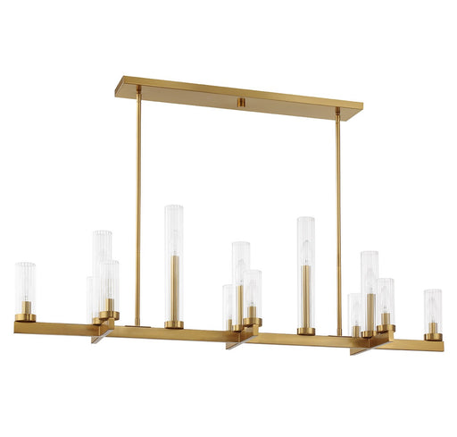 Savoy House 1-2636-13-322 13 Light Linear Chandelier, Warm Brass (2)