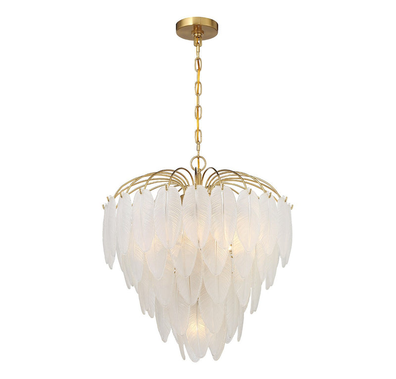 Savoy House 1-3508-6-322 Six Light Chandelier, Warm Brass (3)