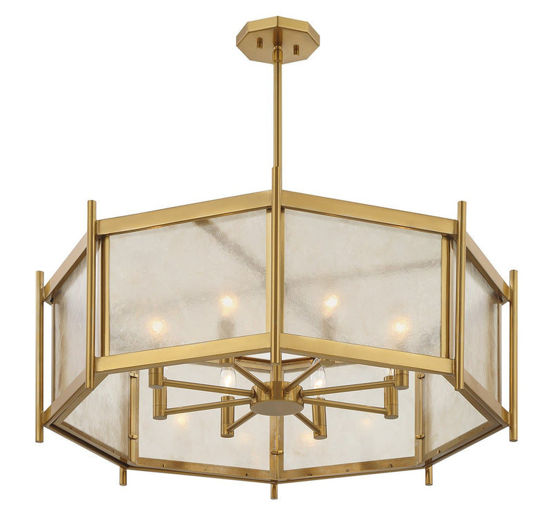 Savoy House 1-3803-8-322 Eight Light Chandelier, Warm Brass (4)