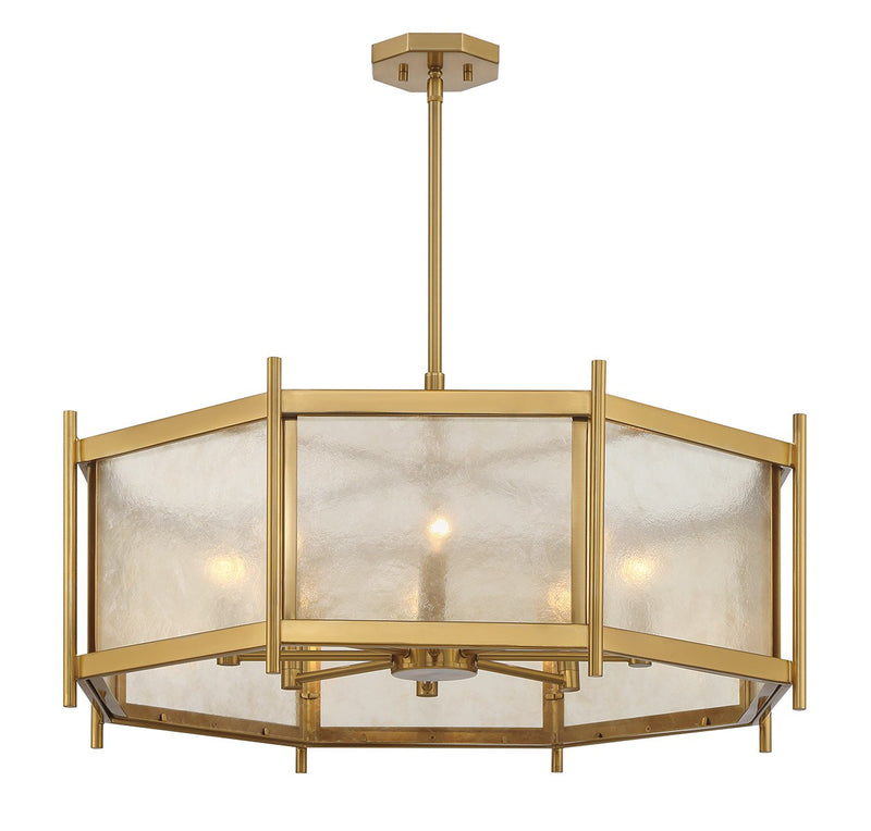 Savoy House 1-3803-8-322 Eight Light Chandelier, Warm Brass (5)
