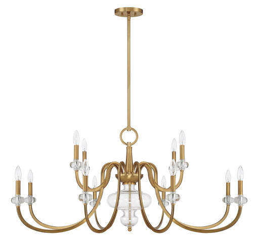 Savoy House 1-5803-12-322 12 Light Chandelier, Warm Brass (2)