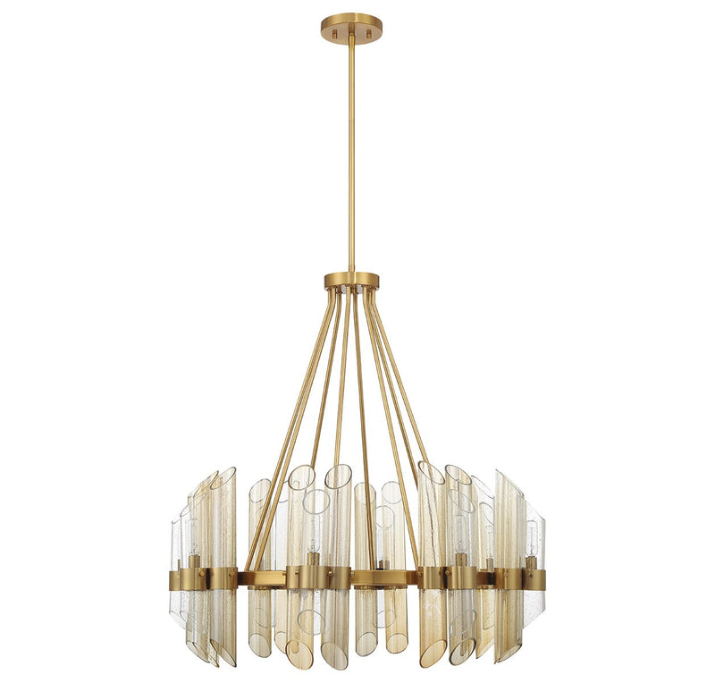 Savoy House 1-9105-8-322 Eight Light Chandelier, Warm Brass (2)