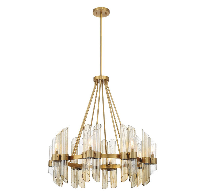 Savoy House 1-9105-8-322 Eight Light Chandelier, Warm Brass (3)
