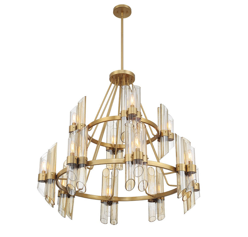 Savoy House 1-9106-12-322 12 Light Chandelier, Warm Brass (4)