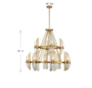 Savoy House 1-9106-12-322 12 Light Chandelier, Warm Brass (6)
