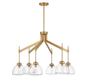 Savoy House 1-9841-6-322 Six Light Chandelier, Warm Brass (2)