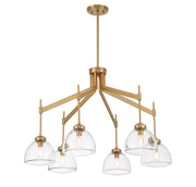 Savoy House 1-9841-6-322 Six Light Chandelier, Warm Brass (3)