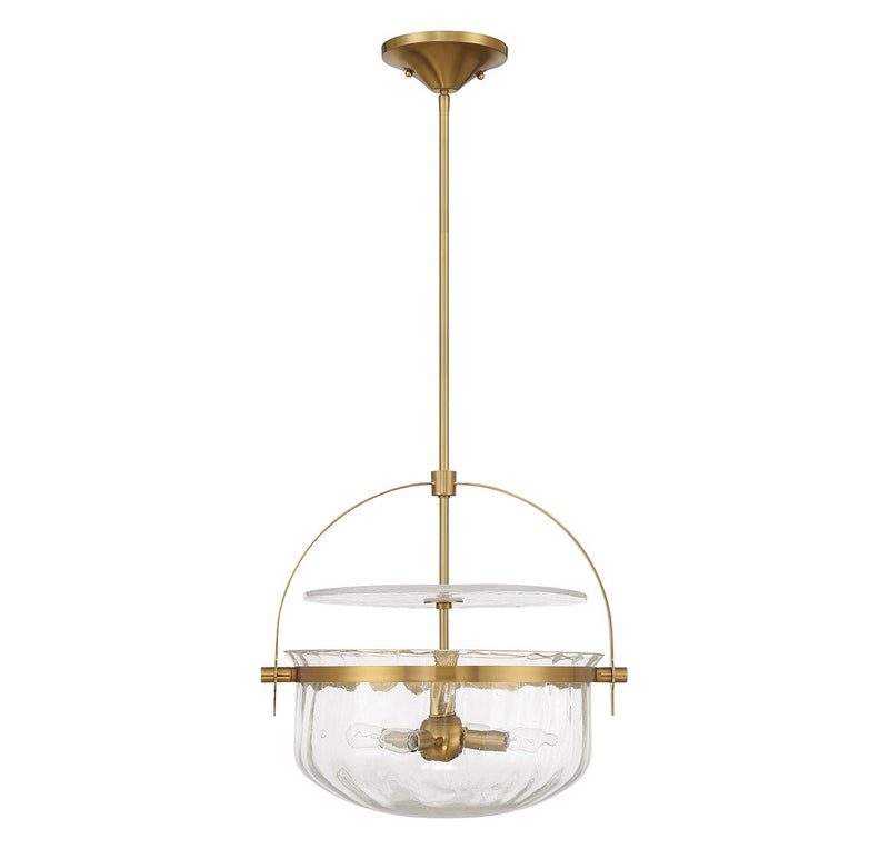 Savoy House 6-4723-4-322 Four Light Convertible Semi-Flush/Pendant, Warm Brass (2)