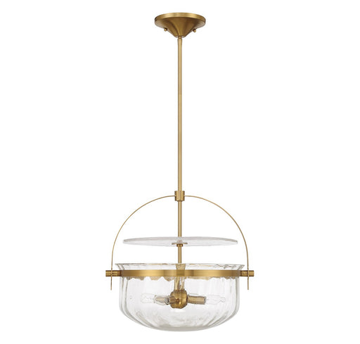 Savoy House 6-4723-4-322 Four Light Convertible Semi-Flush/Pendant, Warm Brass (2)