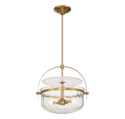Savoy House 6-4723-4-322 Four Light Convertible Semi-Flush/Pendant, Warm Brass (3)