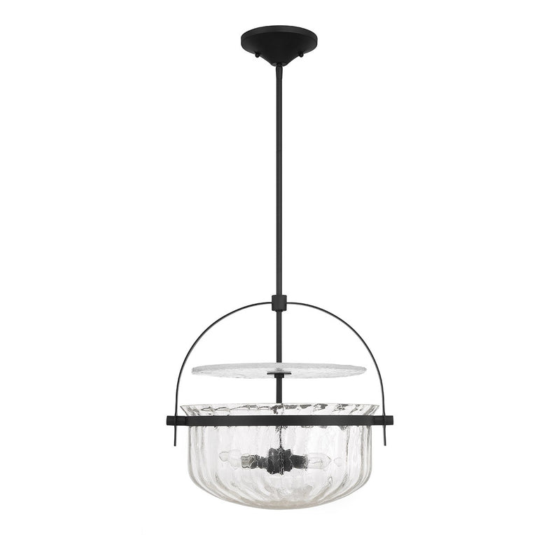 Savoy House 6-4723-4-89 Four Light Convertible Semi-Flush/Pendant, Matte Black (2)