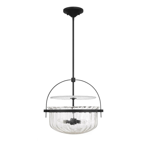Savoy House 6-4723-4-89 Four Light Convertible Semi-Flush/Pendant, Matte Black (2)