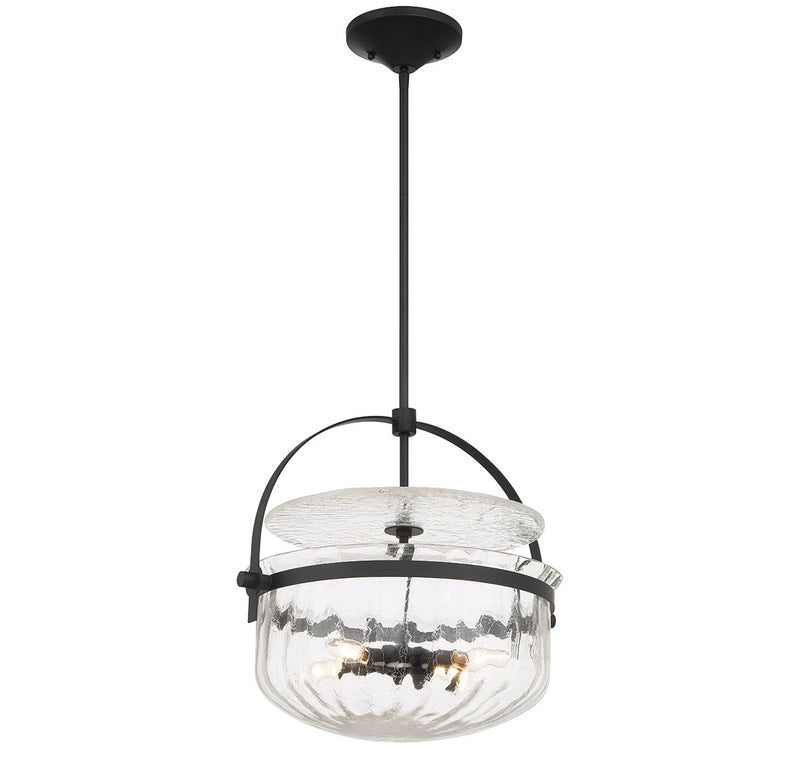 Savoy House 6-4723-4-89 Four Light Convertible Semi-Flush/Pendant, Matte Black (5)