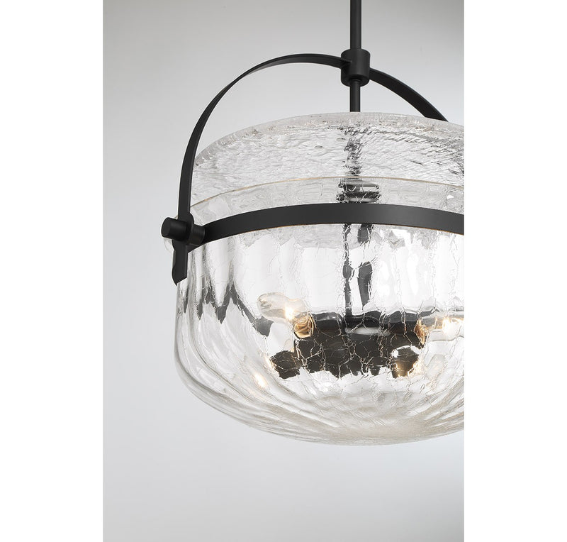 Savoy House 6-4723-4-89 Four Light Convertible Semi-Flush/Pendant, Matte Black (6)