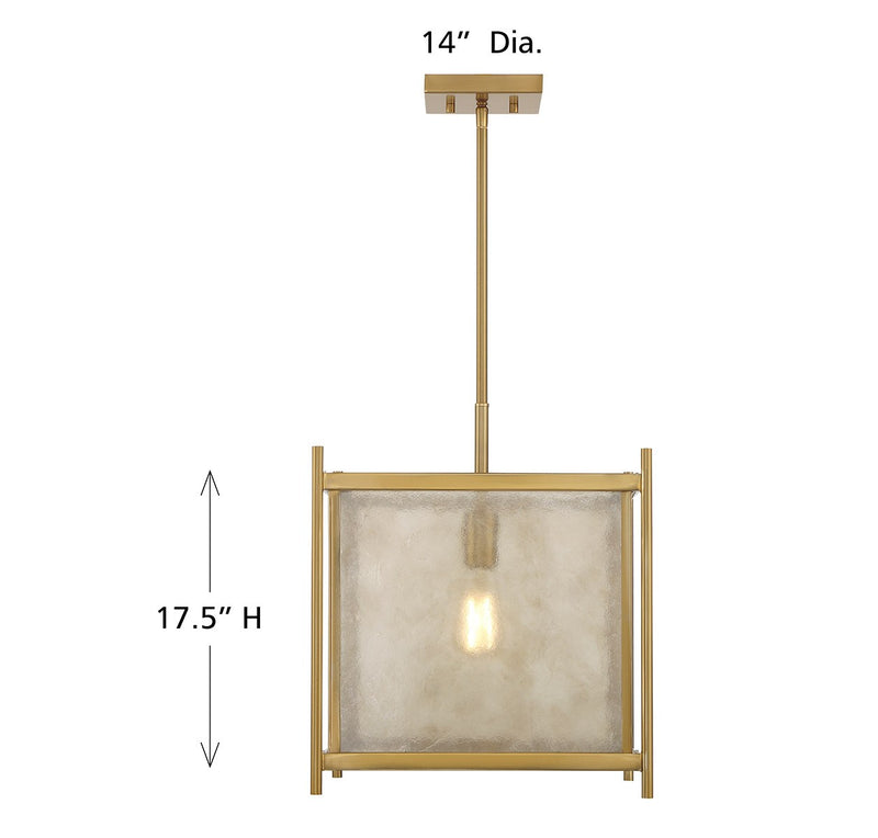 Savoy House 7-3801-1-322 One Light Pendant, Warm Brass (6)