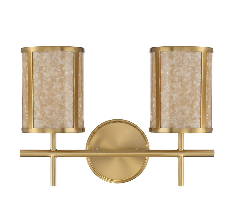 Savoy House 8-2055-2-322 Two Light Bathroom Vanity, Warm Brass (2)