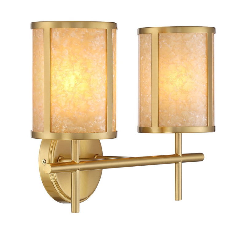 Savoy House 8-2055-2-322 Two Light Bathroom Vanity, Warm Brass (4)