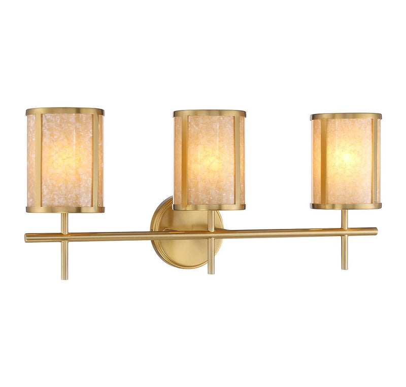 Savoy House 8-2055-3-322 Three Light Bathroom Vanity, Warm Brass (3)