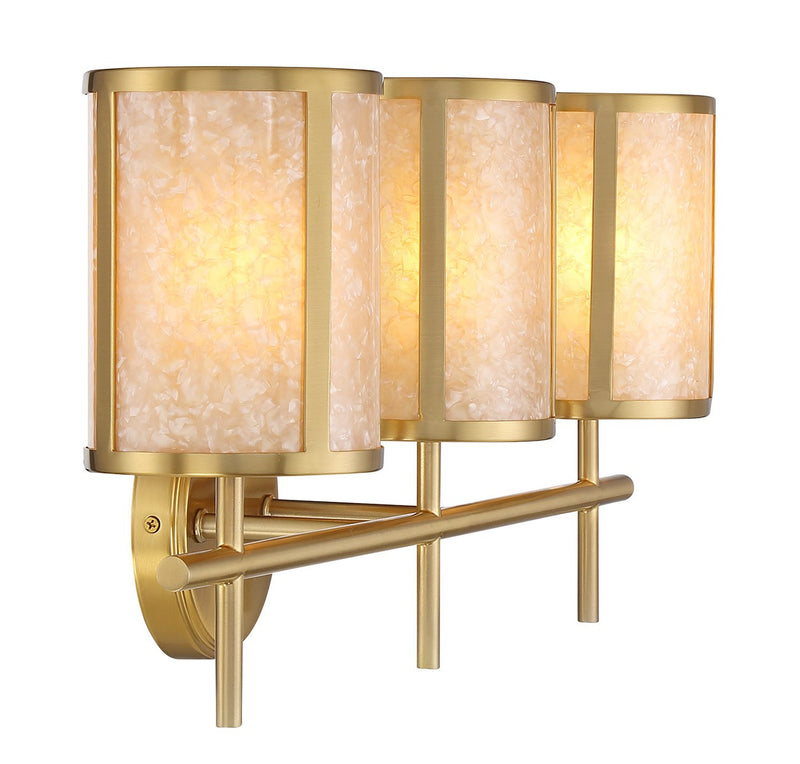 Savoy House 8-2055-3-322 Three Light Bathroom Vanity, Warm Brass (5)