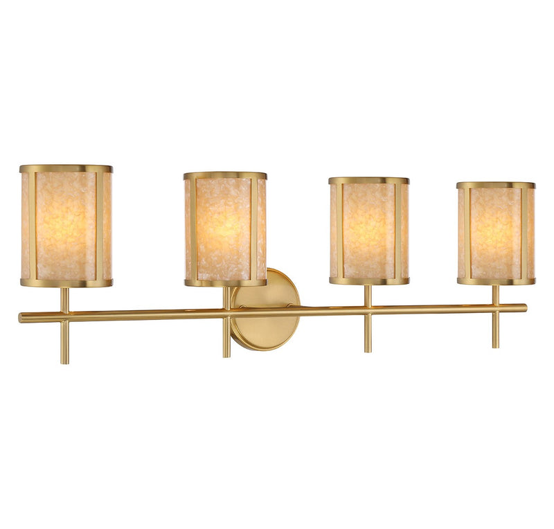 Savoy House 8-2055-4-322 Four Light Bathroom Vanity, Warm Brass (3)