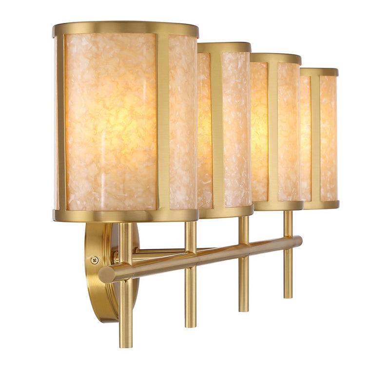 Savoy House 8-2055-4-322 Four Light Bathroom Vanity, Warm Brass (5)