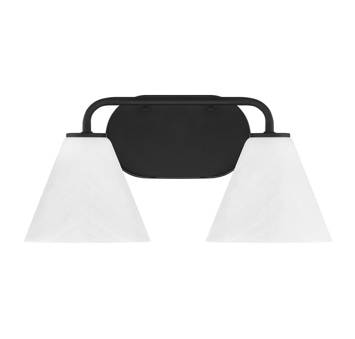 Savoy House 8-2988-2-BK Two Light Bathroom Vanity, Matte Black (2)