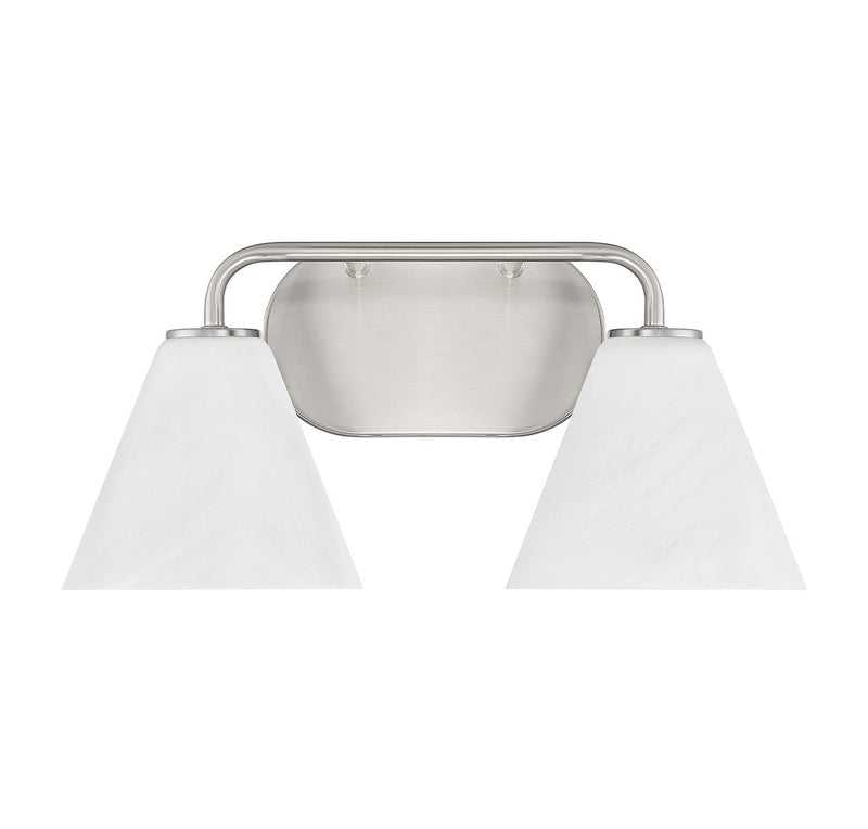 Savoy House 8-2988-2-SN Two Light Bathroom Vanity, Satin Nickel (2)