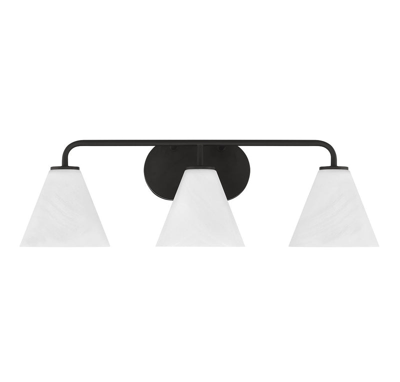 Savoy House 8-2988-3-BK Three Light Bathroom Vanity, Matte Black (2)