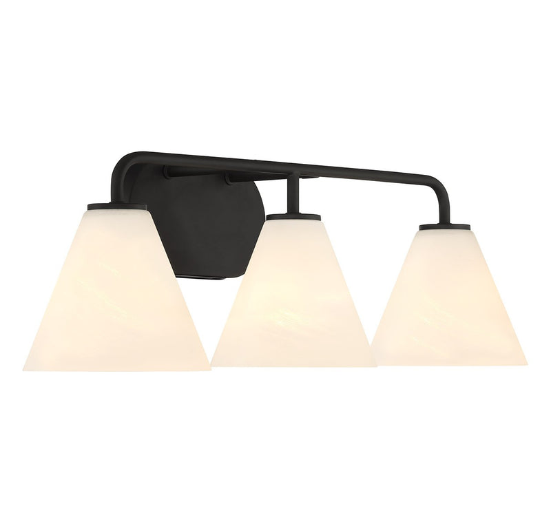 Savoy House 8-2988-3-BK Three Light Bathroom Vanity, Matte Black (4)