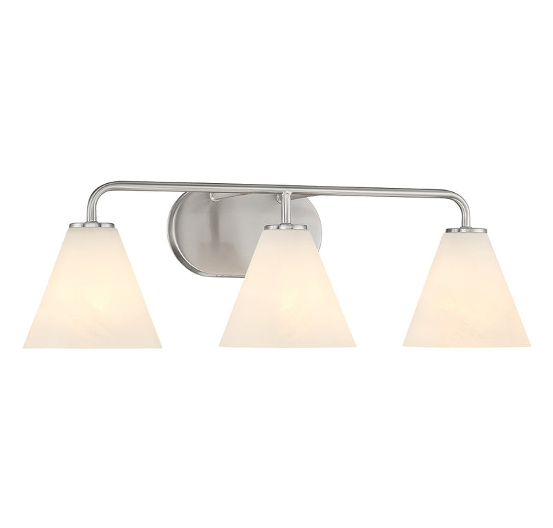 Savoy House 8-2988-3-SN Three Light Bathroom Vanity, Satin Nickel (3)
