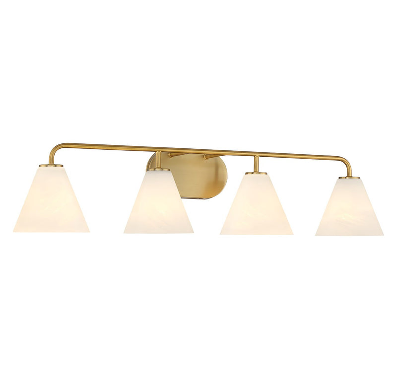 Savoy House 8-2988-4-322 Four Light Bathroom Vanity, Warm Brass (3)
