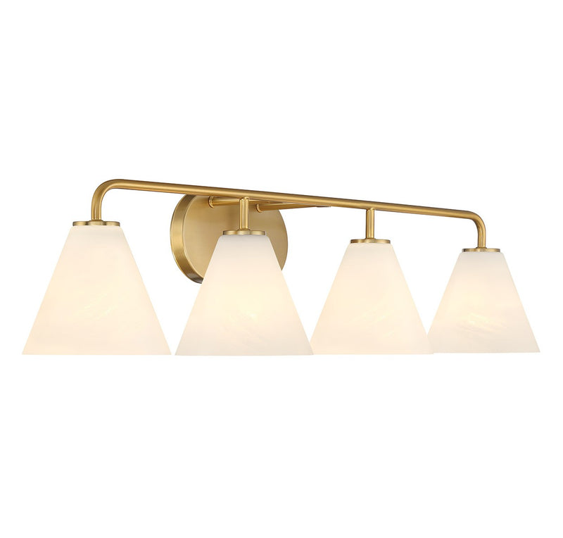 Savoy House 8-2988-4-322 Four Light Bathroom Vanity, Warm Brass (4)