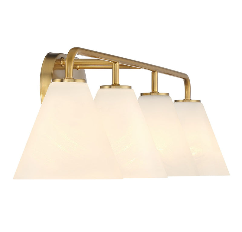 Savoy House 8-2988-4-322 Four Light Bathroom Vanity, Warm Brass (5)