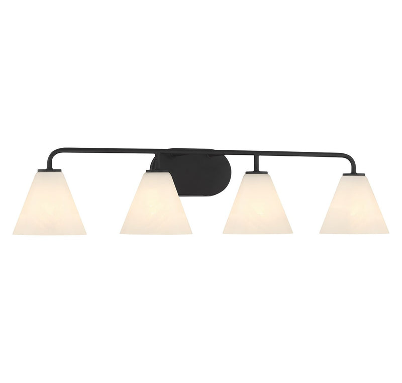 Savoy House 8-2988-4-BK Four Light Bathroom Vanity, Matte Black (3)