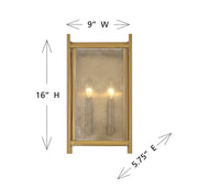 Savoy House 9-3800-2-322 Two Light Wall Sconce, Warm Brass (6)