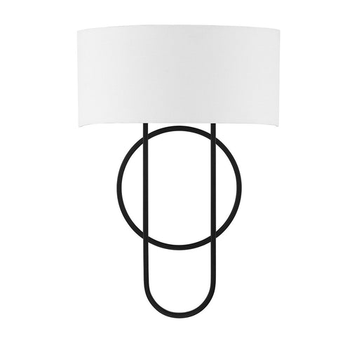 Savoy House 9-4800-2-89 Two Light Wall Sconce, Matte Black (2)