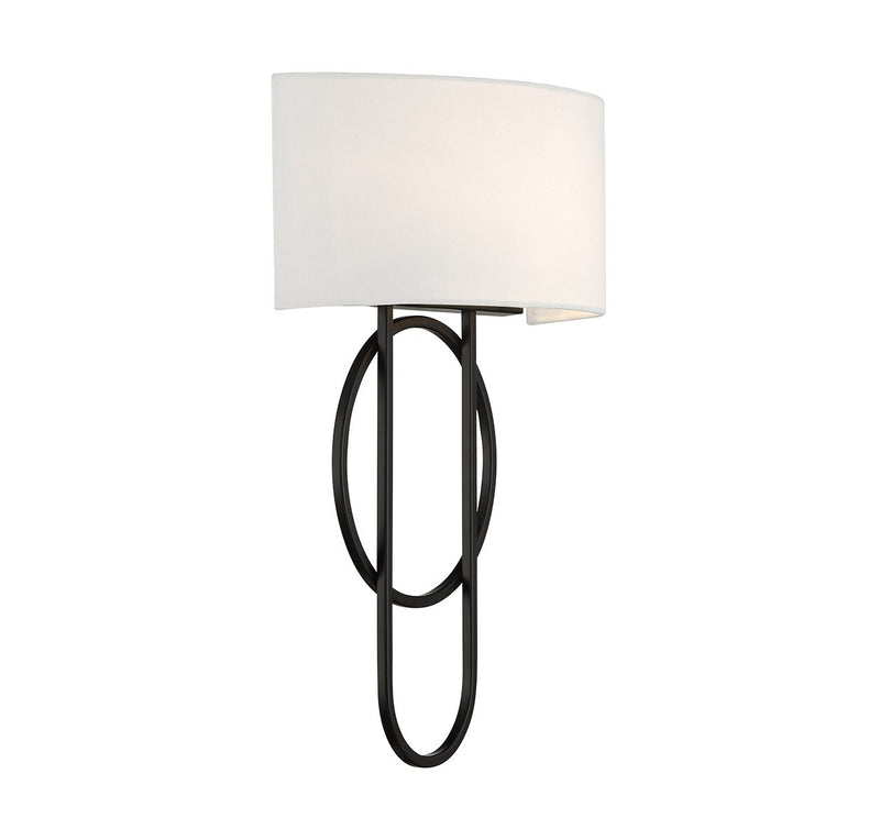 Savoy House 9-4800-2-89 Two Light Wall Sconce, Matte Black (4)