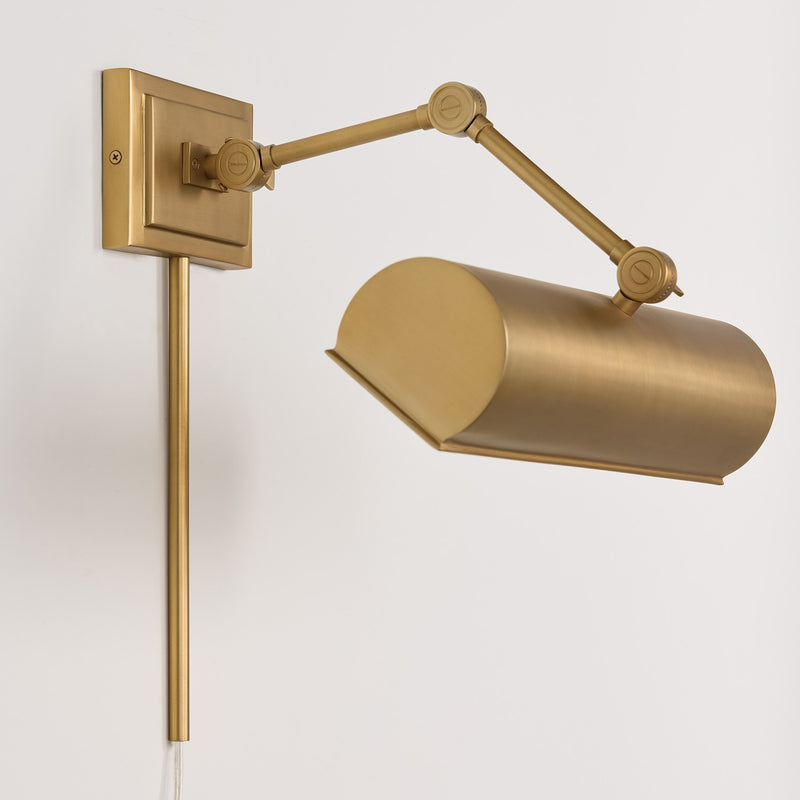 Capital Lighting 653711AD One Light Wall Sconce, Aged Brass (4)