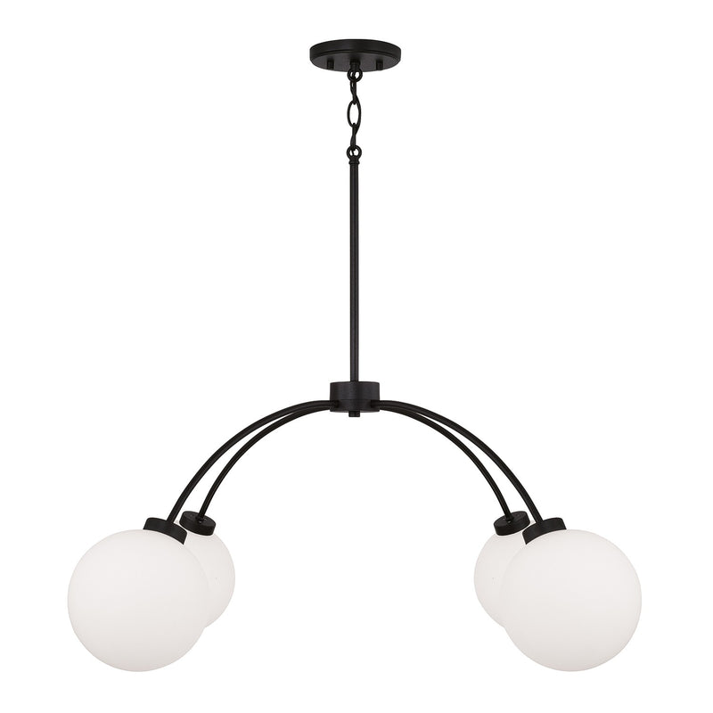 Capital Lighting 457141BI-557 Four Light Chandelier, Black Iron (2)