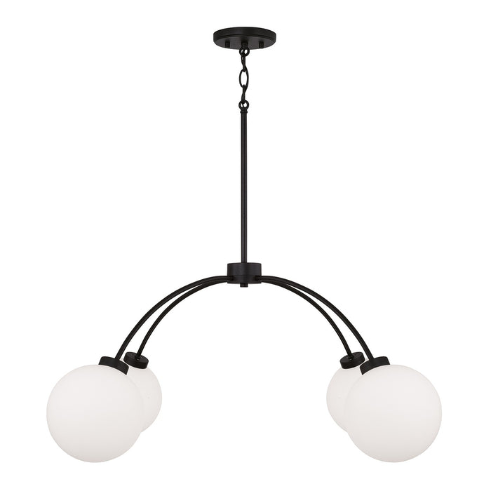Capital Lighting 457141BI-557 Four Light Chandelier, Black Iron (2)