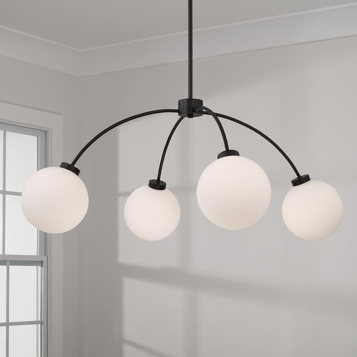 Capital Lighting 457141BI-557 Four Light Chandelier, Black Iron (3)