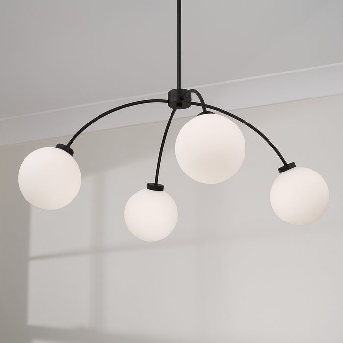 Capital Lighting 457141BI-557 Four Light Chandelier, Black Iron (4)