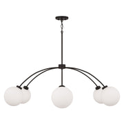 Capital Lighting 457161BI-557 Six Light Chandelier, Black Iron (2)