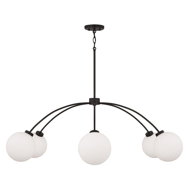 Capital Lighting 457161BI-557 Six Light Chandelier, Black Iron (2)