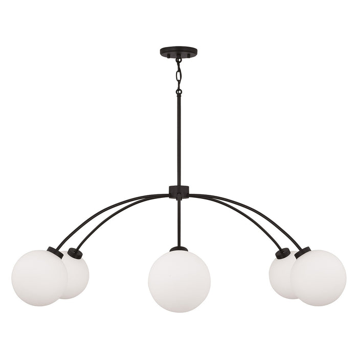 Capital Lighting 457161BI-557 Six Light Chandelier, Black Iron (2)